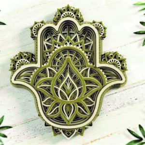 Multi-Layer Hamsa Hand (Raw MDF Product)