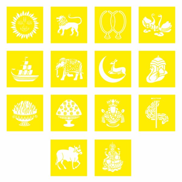 14 Swapna Engraved in Golden Mirror Acrylic (Square)