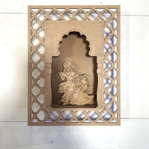 Box Shelve with Radhe Shyam Cut Out in MDF